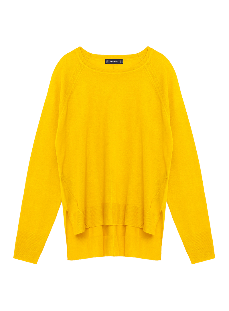 Zara SWEATER WITH SIDE SLITS